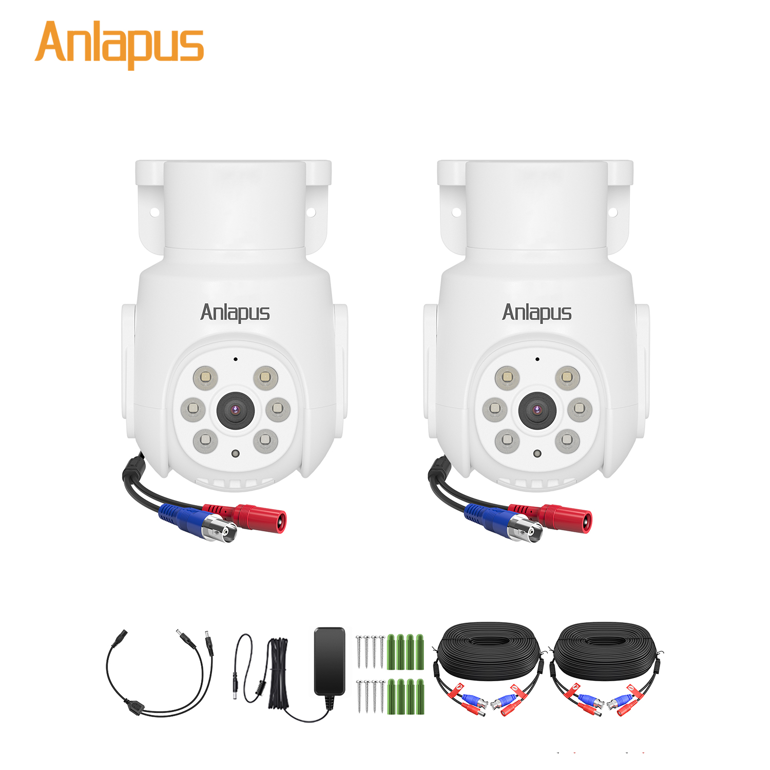 Home Security Systems With Cameras - Anlapus 5MP Pan Tilt Kablolu Güvenlik