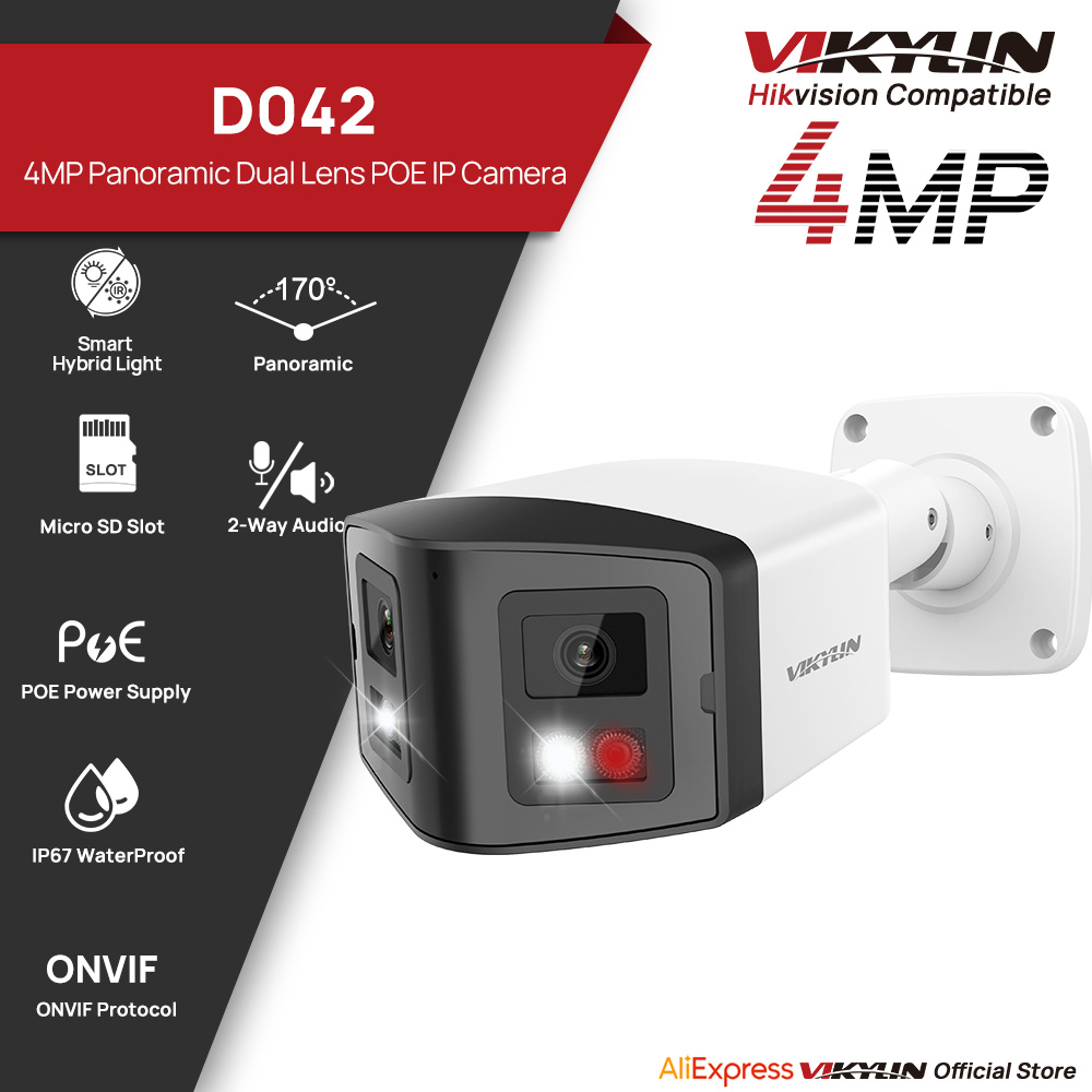 Home Security Lights Outdoors - VIKYLİN 170 ° Panoramik Güvenlik IP