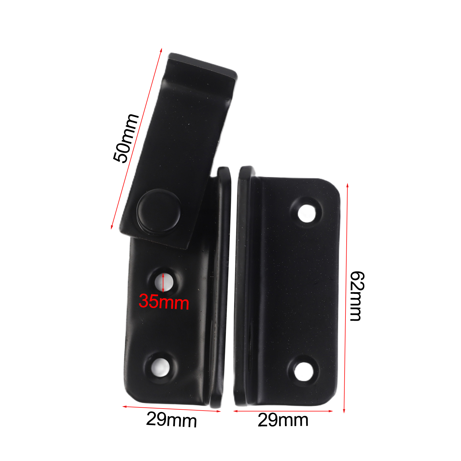 Home Security Door - 1 adet siyah paslanmaz çelik kilitlenebilir