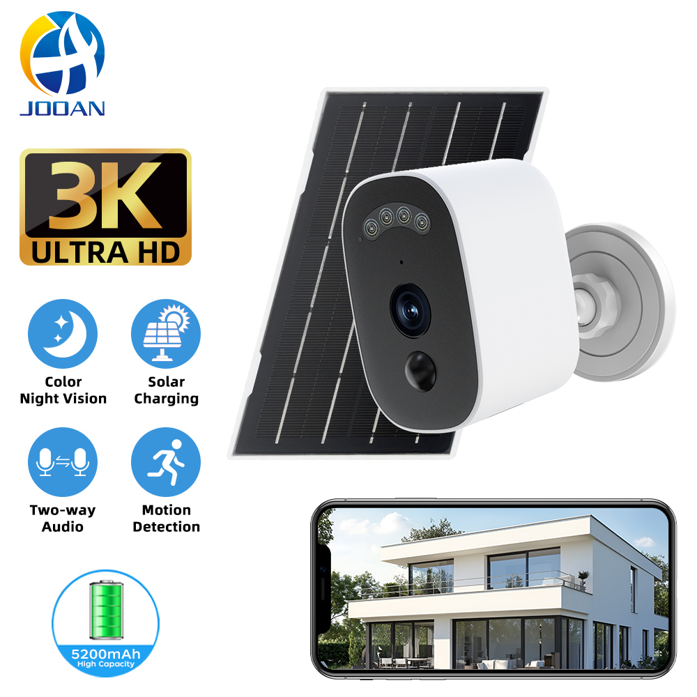 Home Security Technician - Jooan 3K HD Güneş Güvenlik Kamerası