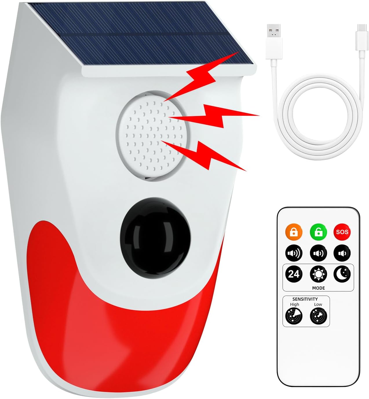 Home Security Lights Outdoors - Güneş Enerjili Hareket Sensörü Dış Mekan