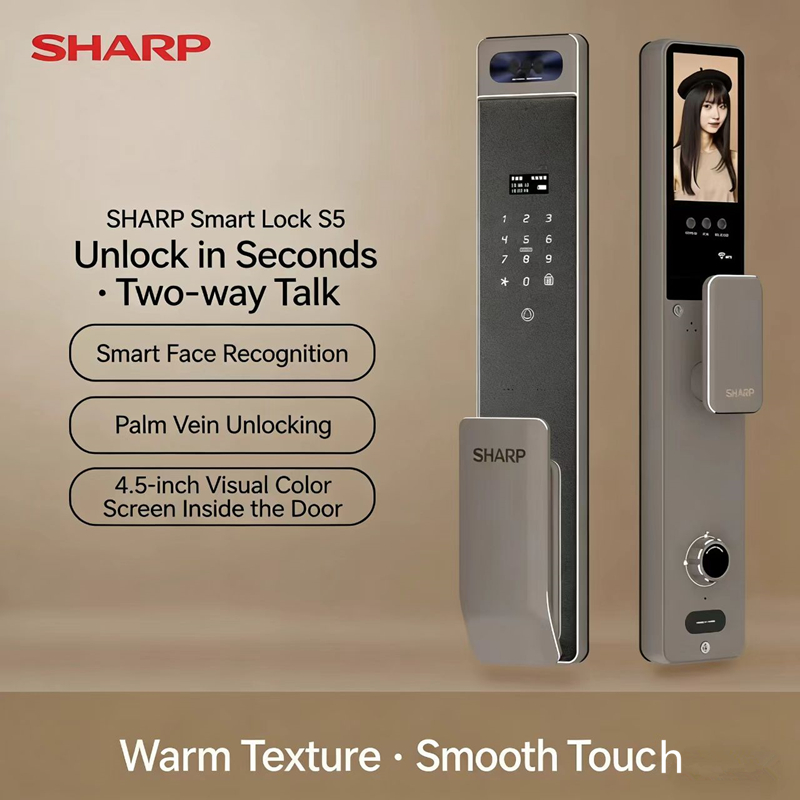 Home Security Locks For Doors - Sharp S5-FV Tam Otomatik Akıllı Kilit