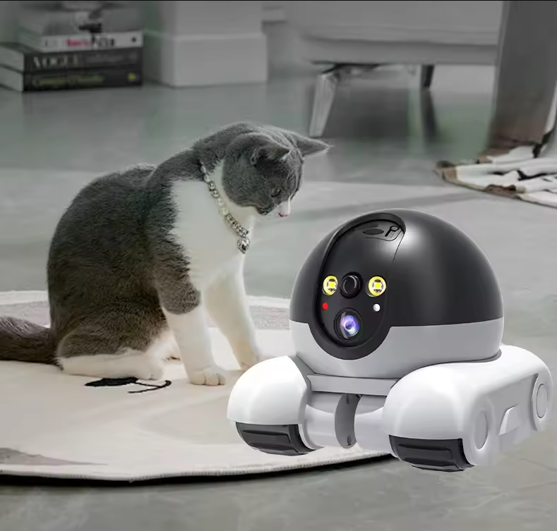 Home Security Robots - Kablosuz Çift Lensli Robot Kamera 1080P