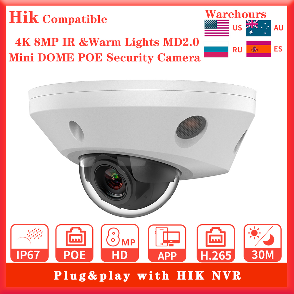 Home Security Hikvision - Hikvision Uyumlu 4K 8MP IR&Sıcak Işıklar