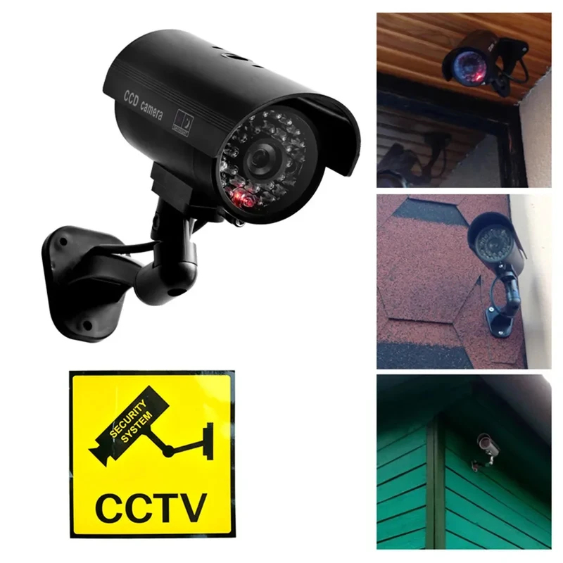 Home Security Lights Outdoors - Simülasyon Sahte Mermi Kamera Sahte Kameralar