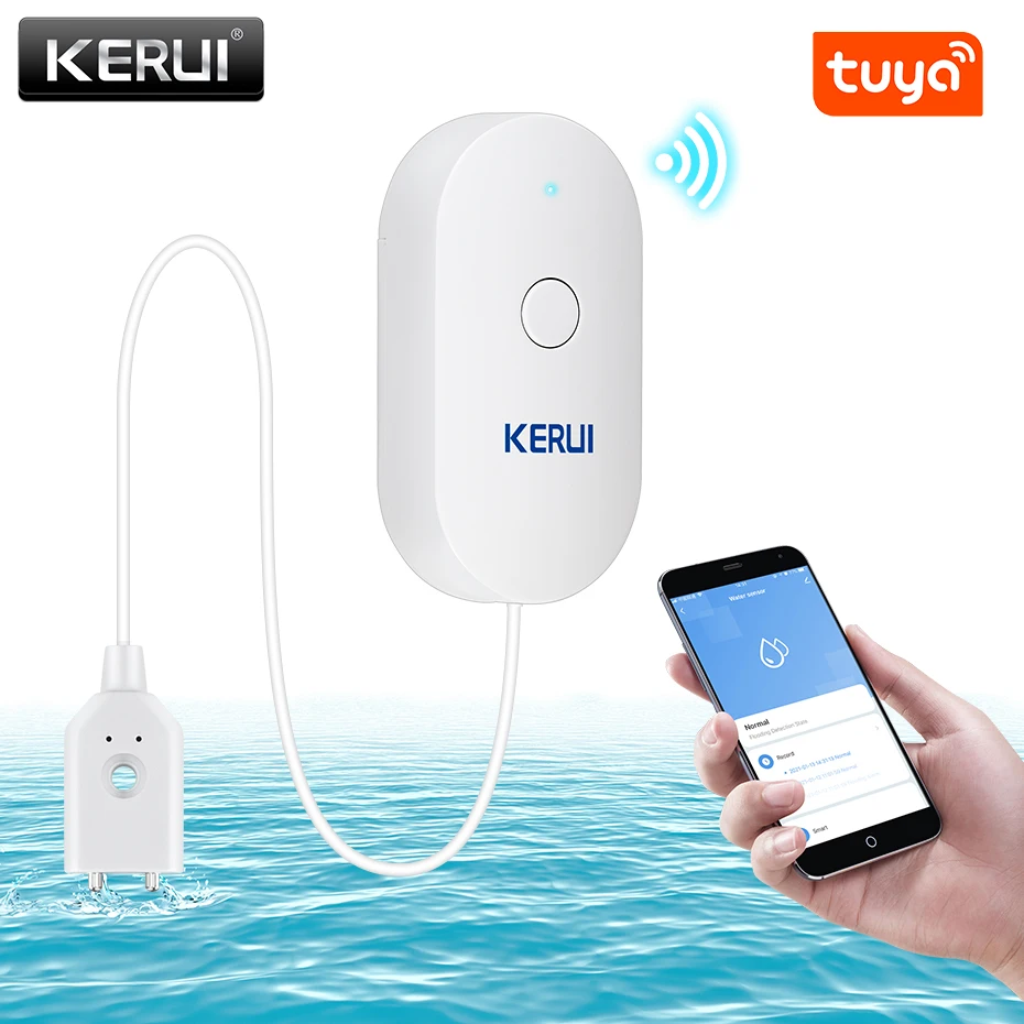 Home Security Monitoring - KERUI WiFi Su Sensörü Akıllı Ev