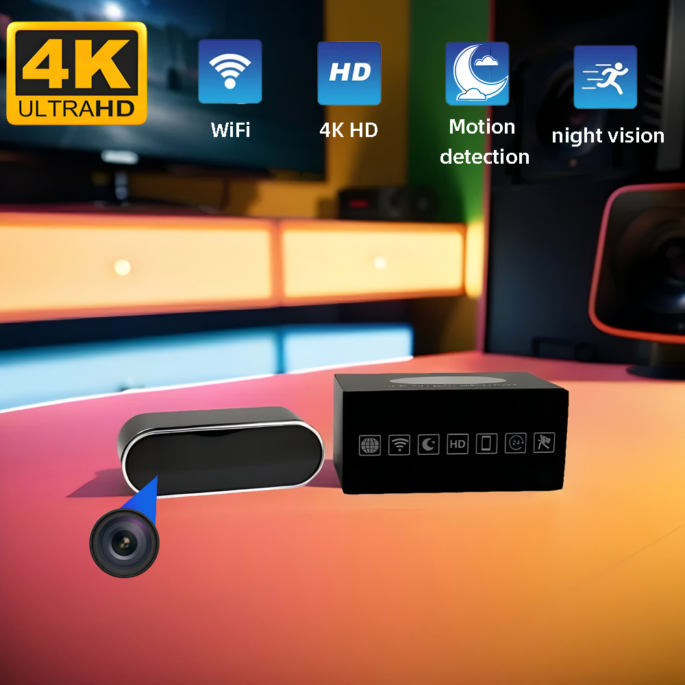 Home Security Hidden Cameras - Yeni Yükseltilmiş ve Geliştirilmiş 4KHD Mini