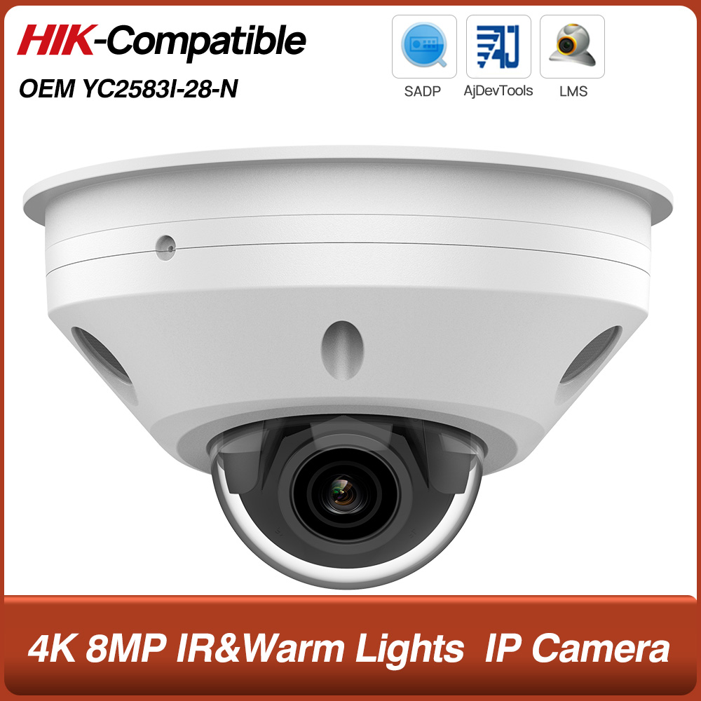 Home Security Hikvision - 4K 8MP POE IR&Sıcak Işıklar balıkgözü