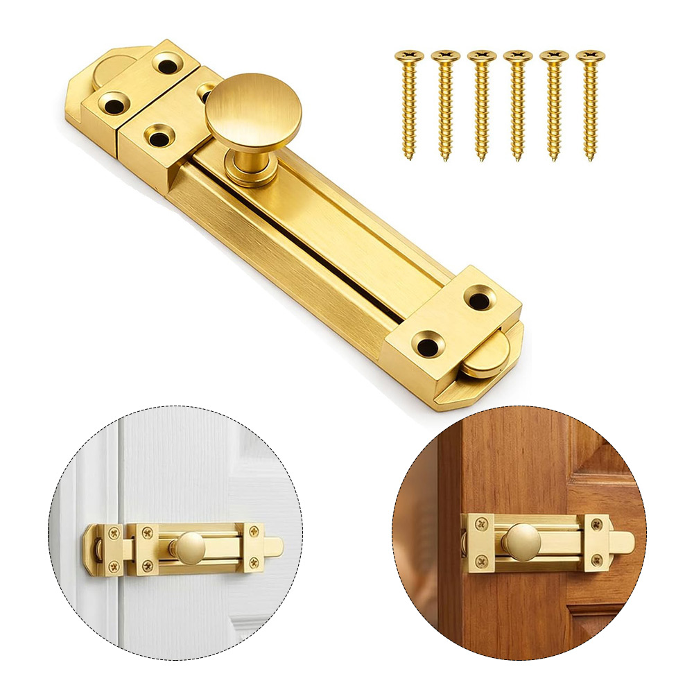 Home Security Locks For Doors - 5 inç katı pirinç sürgülü kapı