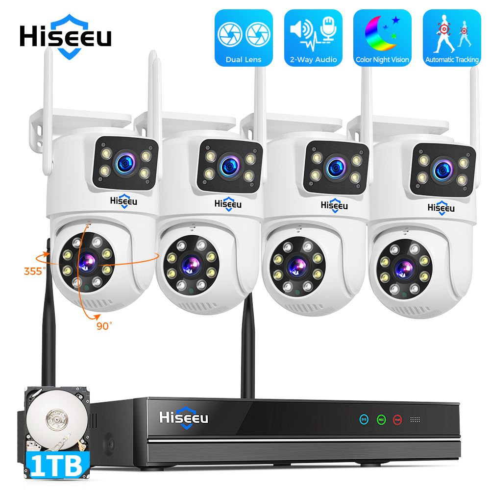 Home Security Monitoring - Hiseeu 6MP WiFi Çift Lensli Kamera