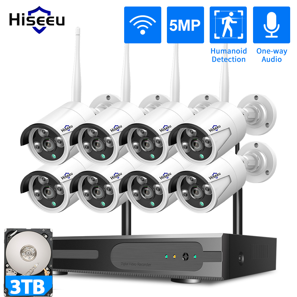 Home Security Monitoring - Hiseeu 3/5/8MP WiFi CCTV Kamera Güvenlik