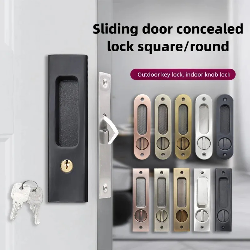 Home Security Locks For Doors - Ağır Hizmet Tipi Siyah Sürgülü Kapı