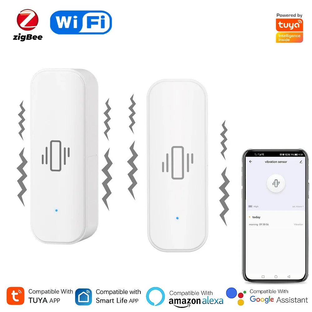 Home Security Monitoring - Tuya WiFi/Zigbee akıllı titreşim sensörü ev