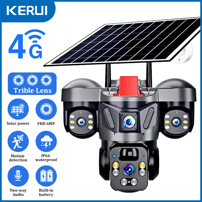 Home Security Technician - KERUI Dış Mekan PTZ 6MP 4G