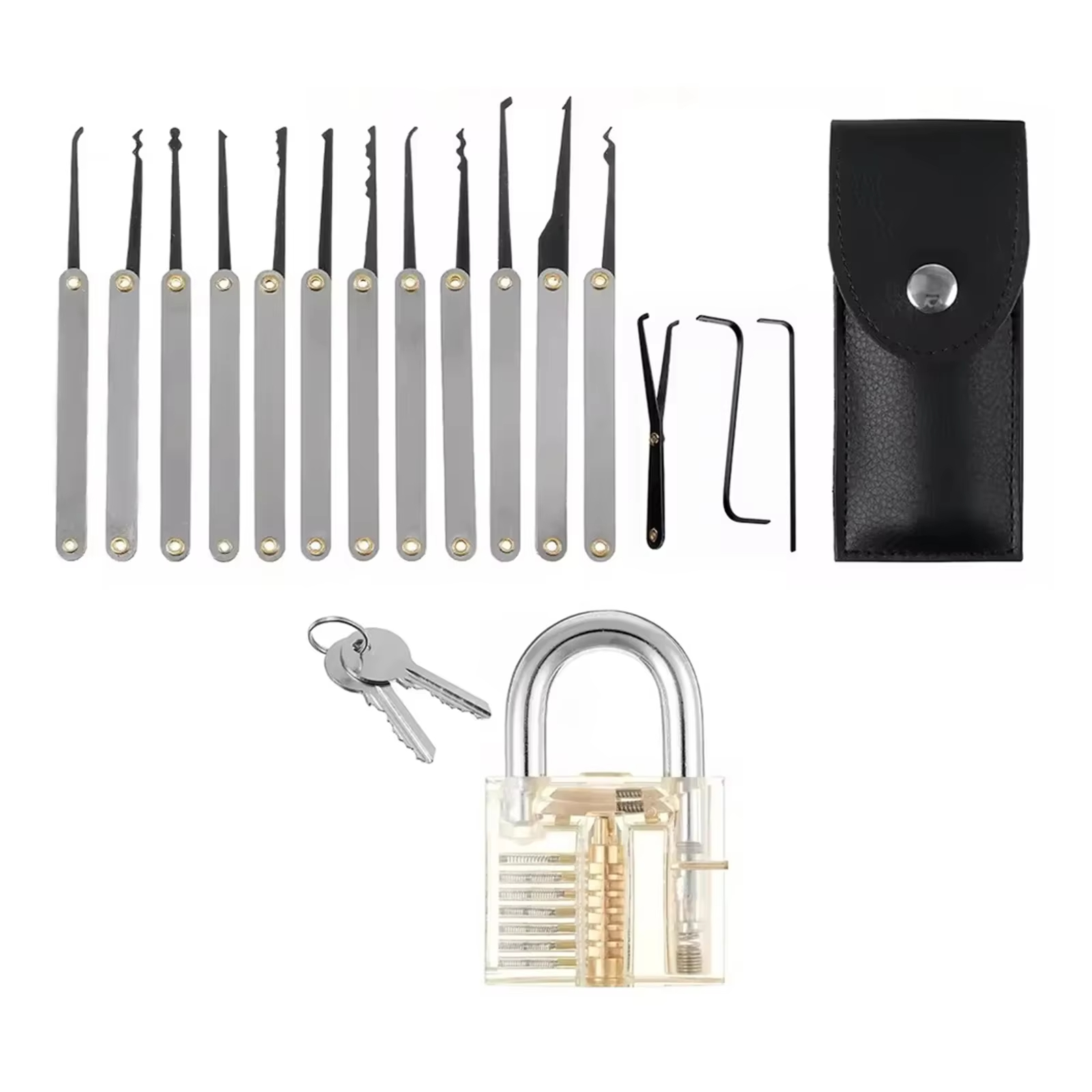 Lock Picking Set - 15 Parça Çok Fonksiyonlu Alet Taşınabilir