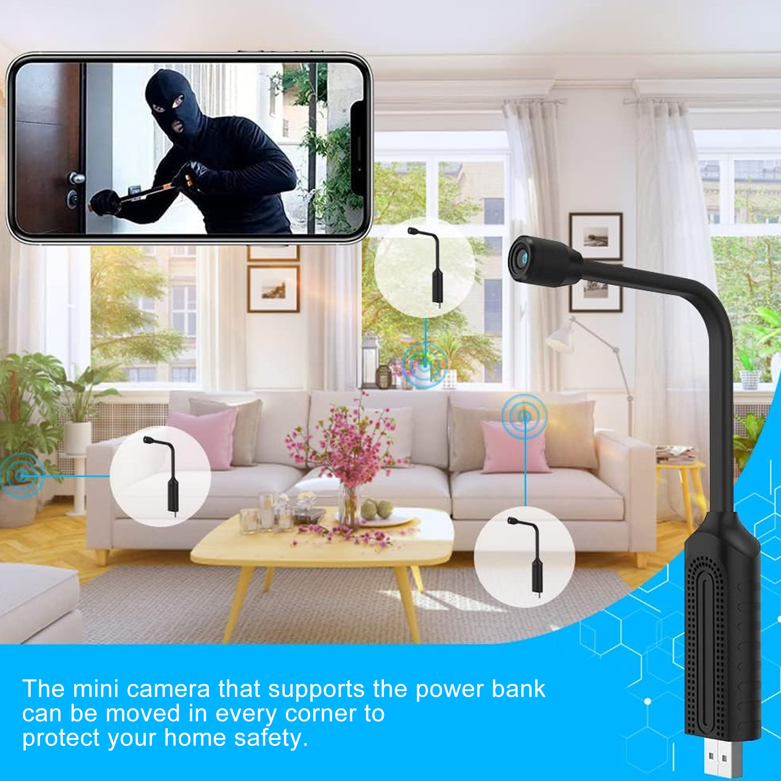 USB Mini WiFi kablosuz kamera  - Home Security Hidden Cameras incelemesi ve fiyatı