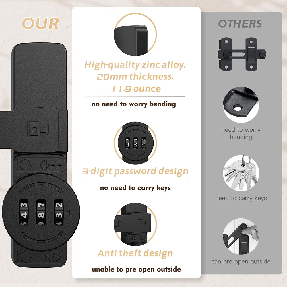 Güvenlik ahır kapısı kilidi 3  - Home Security Locks For Doors incelemesi ve fiyatı