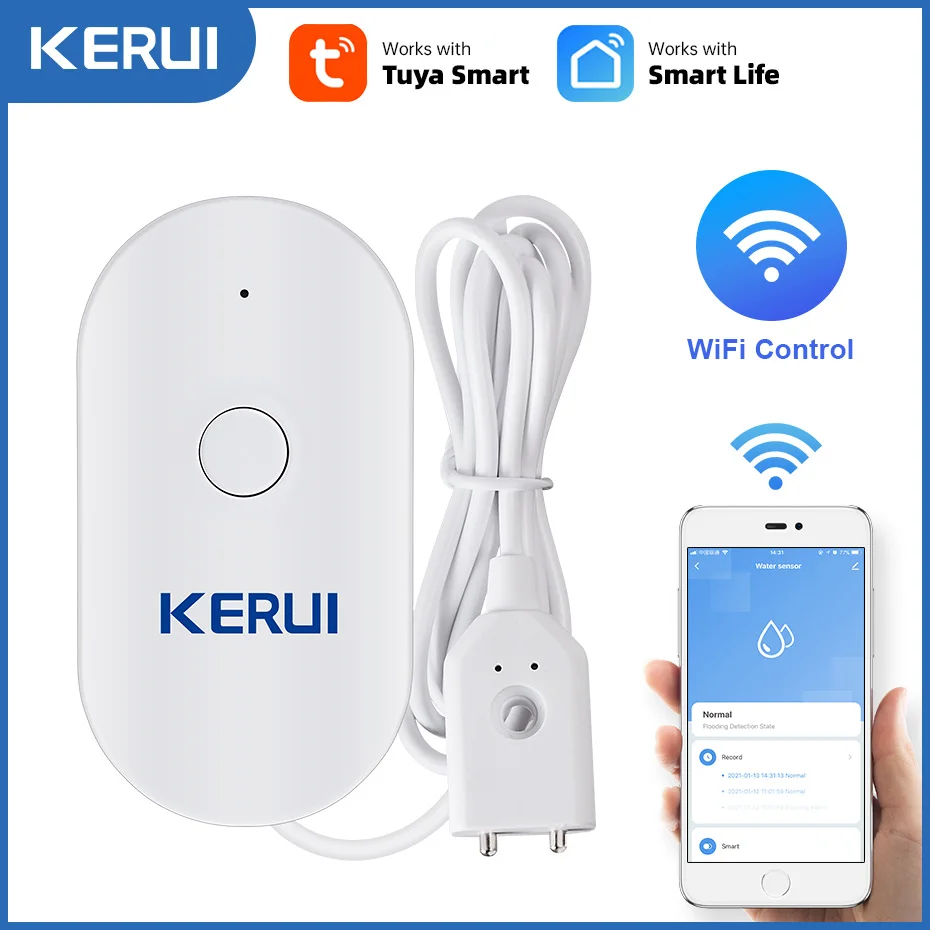 KERUI WiFi Su Sensörü Akıllı E - Home Security Monitoring incelemesi ve fiyatı