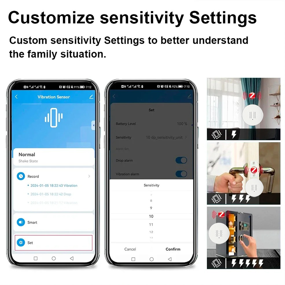 Tuya ZigBee Akıllı Titreşim ve - Home Security Monitoring incelemesi ve fiyatı