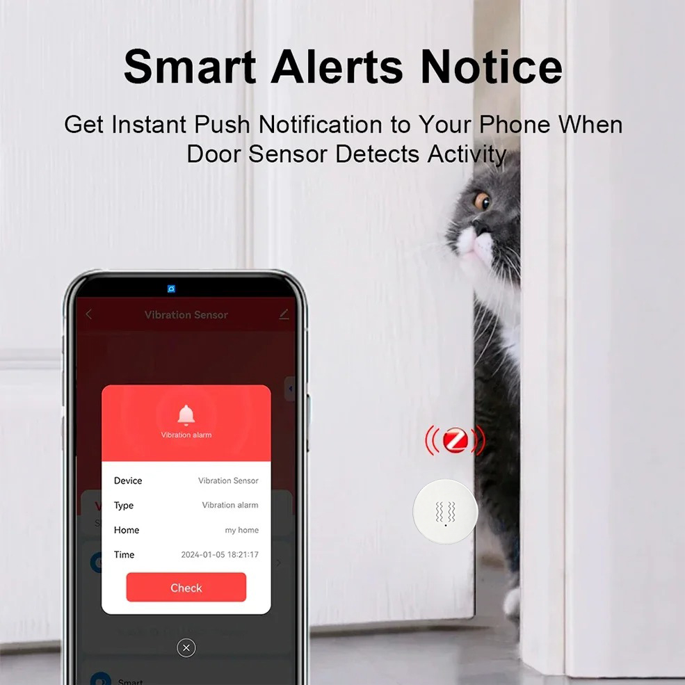 Tuya ZigBee Akıllı Titreşim ve - Home Security Monitoring incelemesi ve fiyatı
