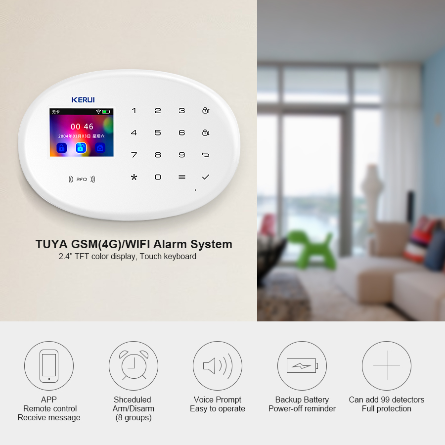 KERUI W202 WIFI GSM Alarm Sist - Home Security Technician incelemesi ve fiyatı