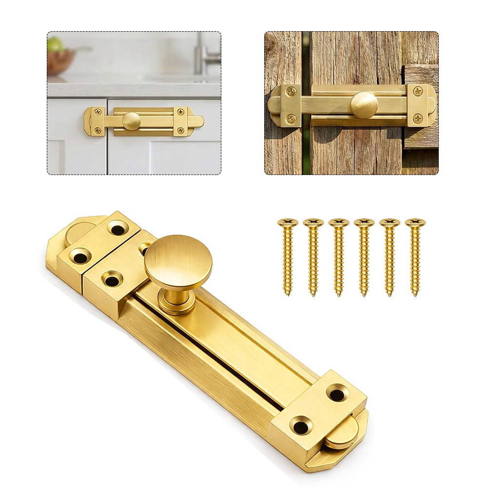 5 inç katı pirinç sürgülü kapı - Home Security Locks For Doors incelemesi ve fiyatı