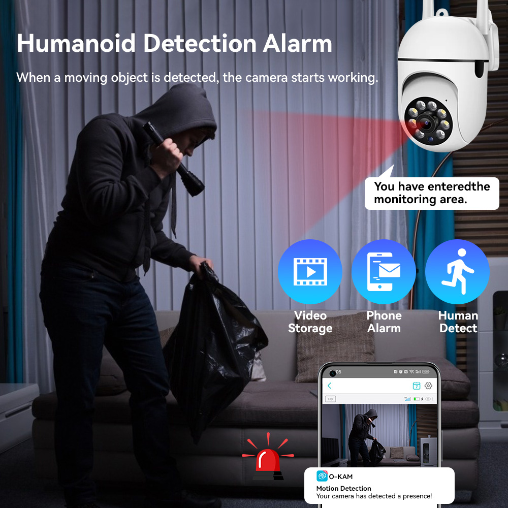 8MP 2.4G Wifi IP CCTV Kamera R - Home Security Lights Outdoors incelemesi ve fiyatı